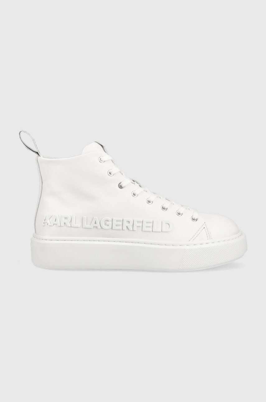 Karl Lagerfeld sneakers din piele MAXI KUP culoarea alb KL62255A
