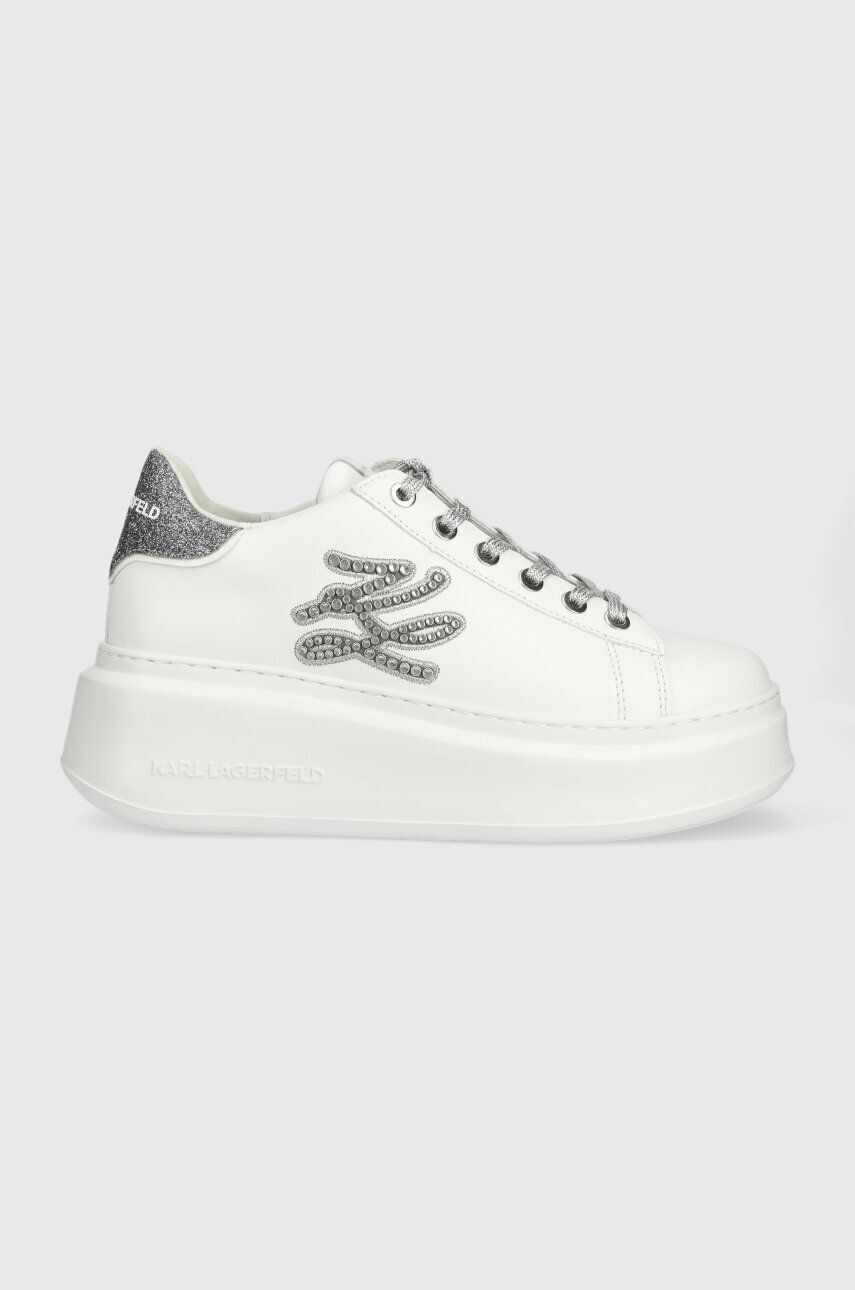 Karl Lagerfeld sneakers din piele ANAKAPRI culoarea alb KL63535