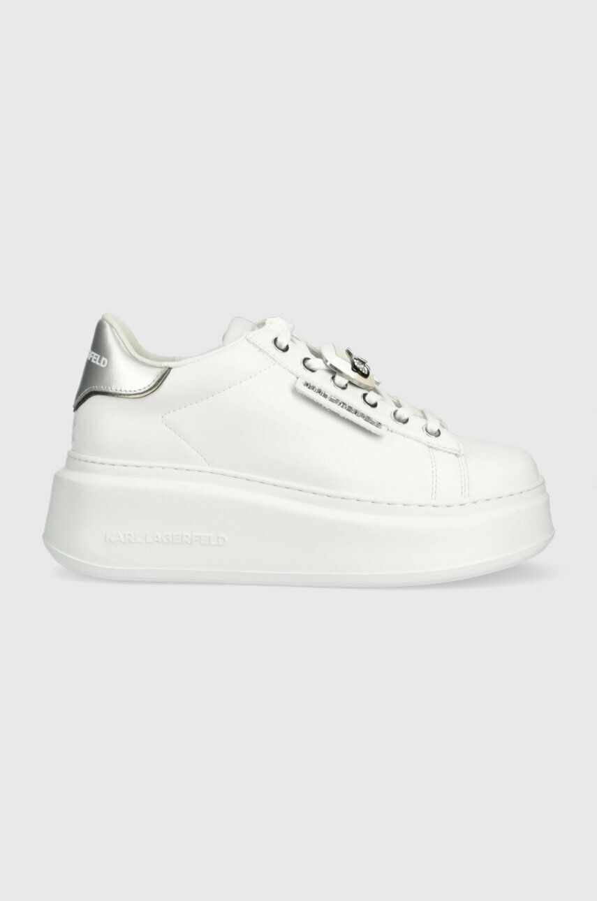 Karl Lagerfeld sneakers din piele ANAKAPRI culoarea alb KL63576K
