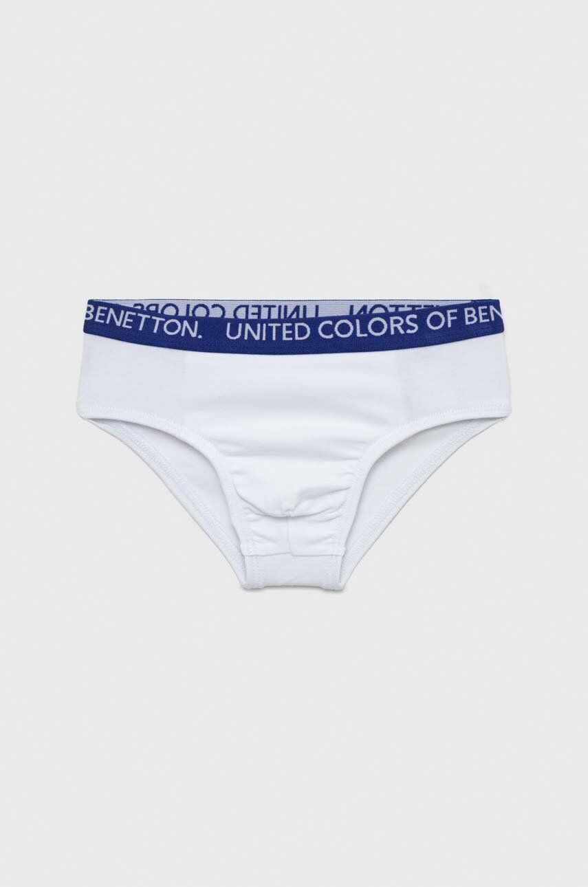 United Colors of Benetton slip copii 2-pack culoarea alb