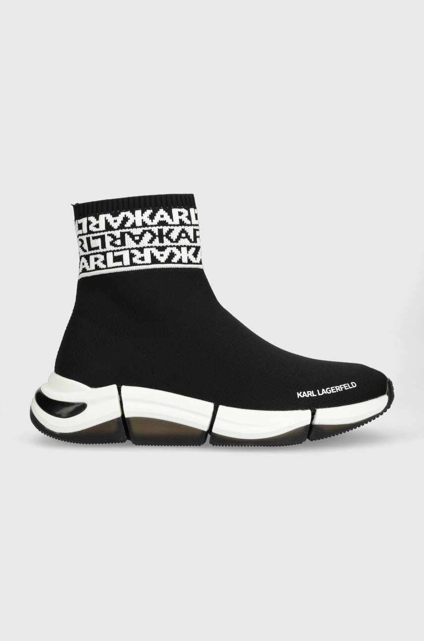 Karl Lagerfeld sneakers QUADRA culoarea negru KL63256