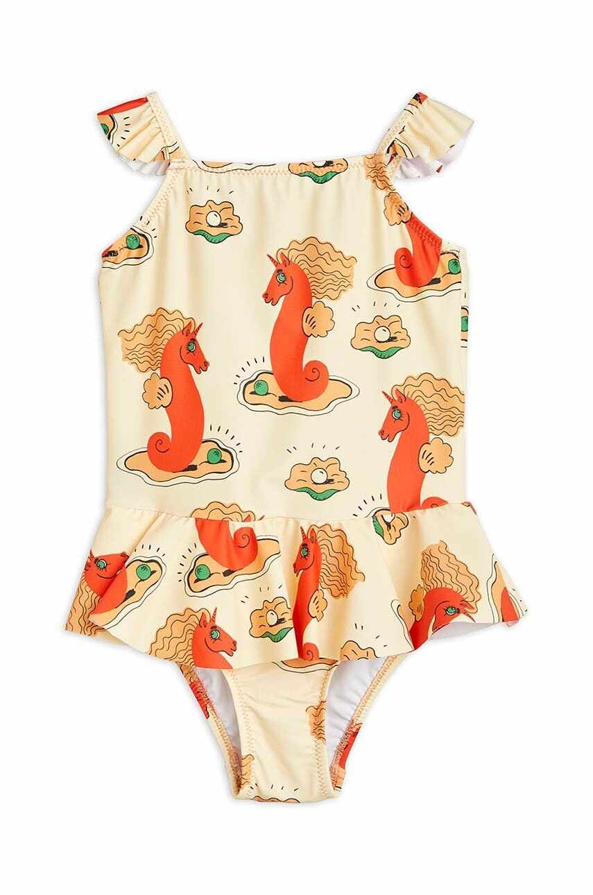 Mini Rodini costum de baie dintr-o bucată pentru copii culoarea bej