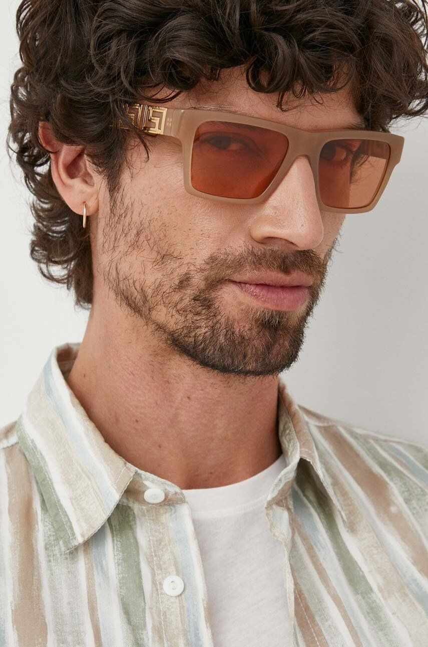 Versace ochelari de soare barbati, culoarea bej