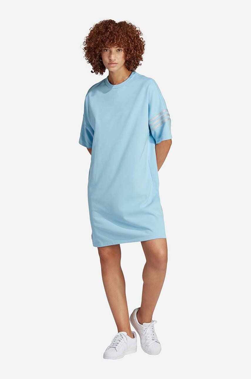 adidas Originals rochie Adicolor Neuclassics Tee Dress mini, oversize IB7308-blue