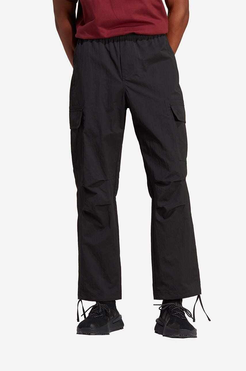 adidas Originals pantaloni barbati, culoarea negru, drept IB8685-black