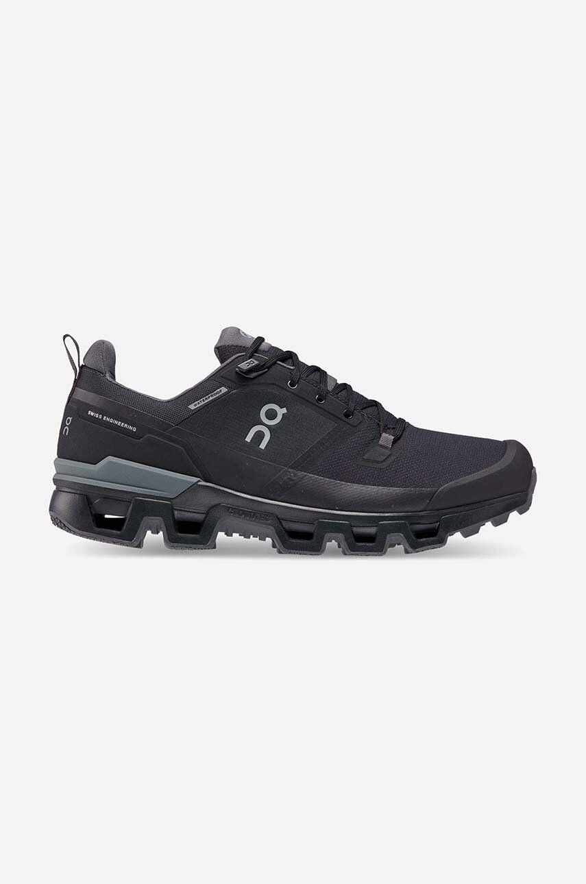 On-running pantofi Cloudwander Waterproof barbati, culoarea negru