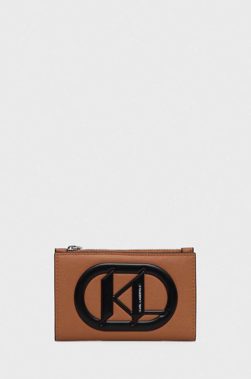 Karl Lagerfeld portofel femei, culoarea maro