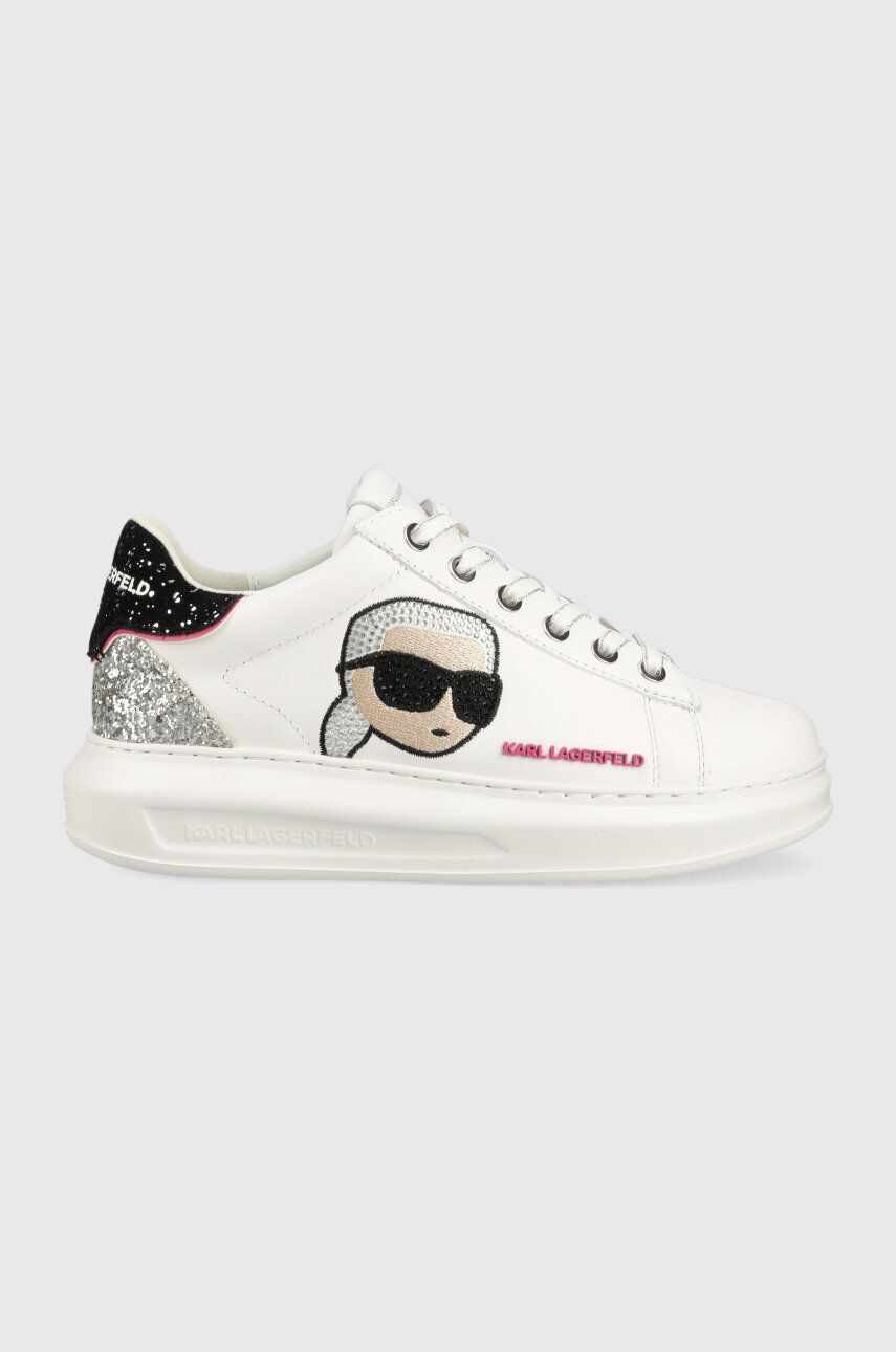 Karl Lagerfeld sneakers din piele KAPRI KC culoarea alb, KL62570N