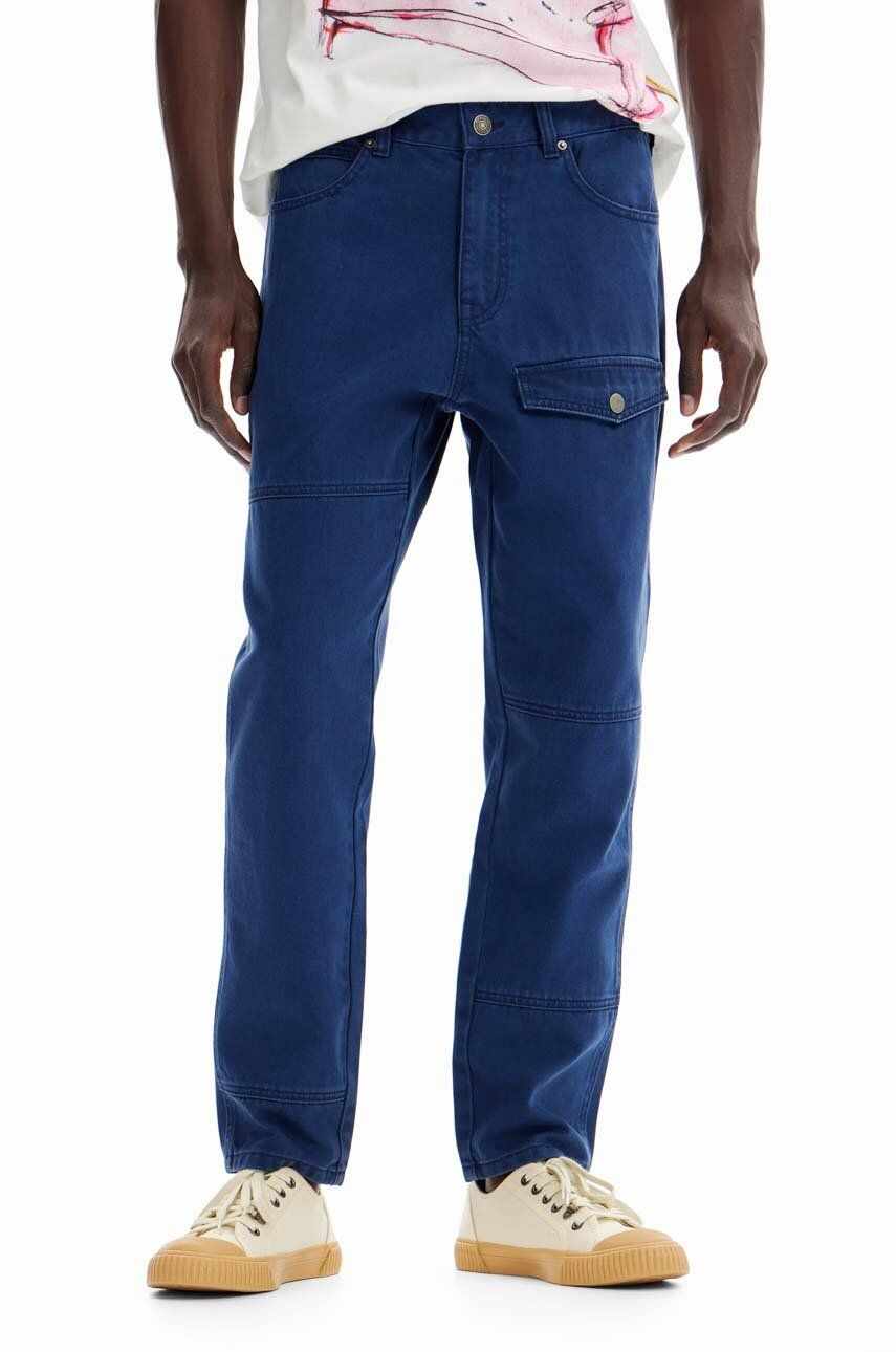 Desigual jeansi barbati, culoarea albastru marin