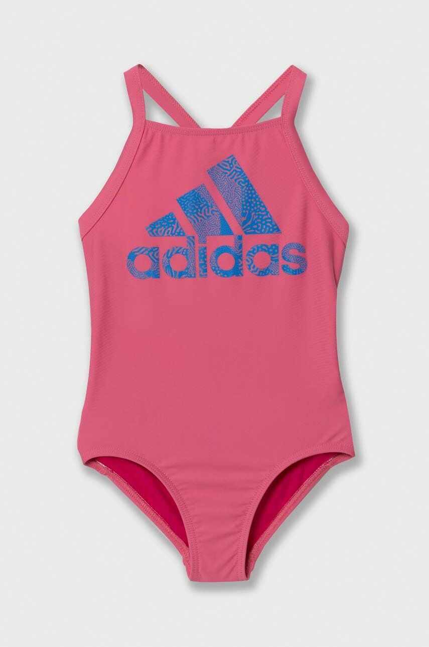 adidas Performance costum de baie copii culoarea roz