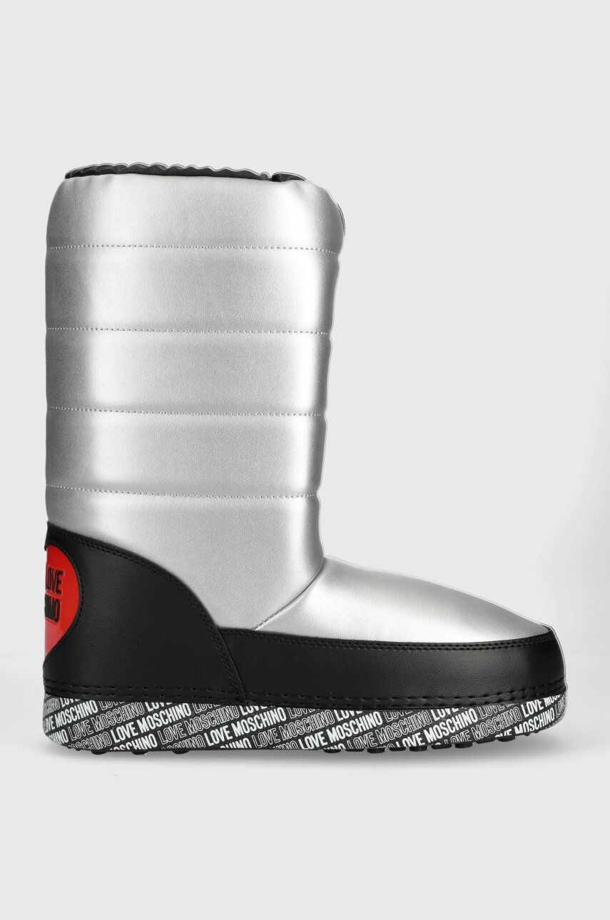 Love Moschino cizme de iarna culoarea argintiu, JA24162G1HIT590B