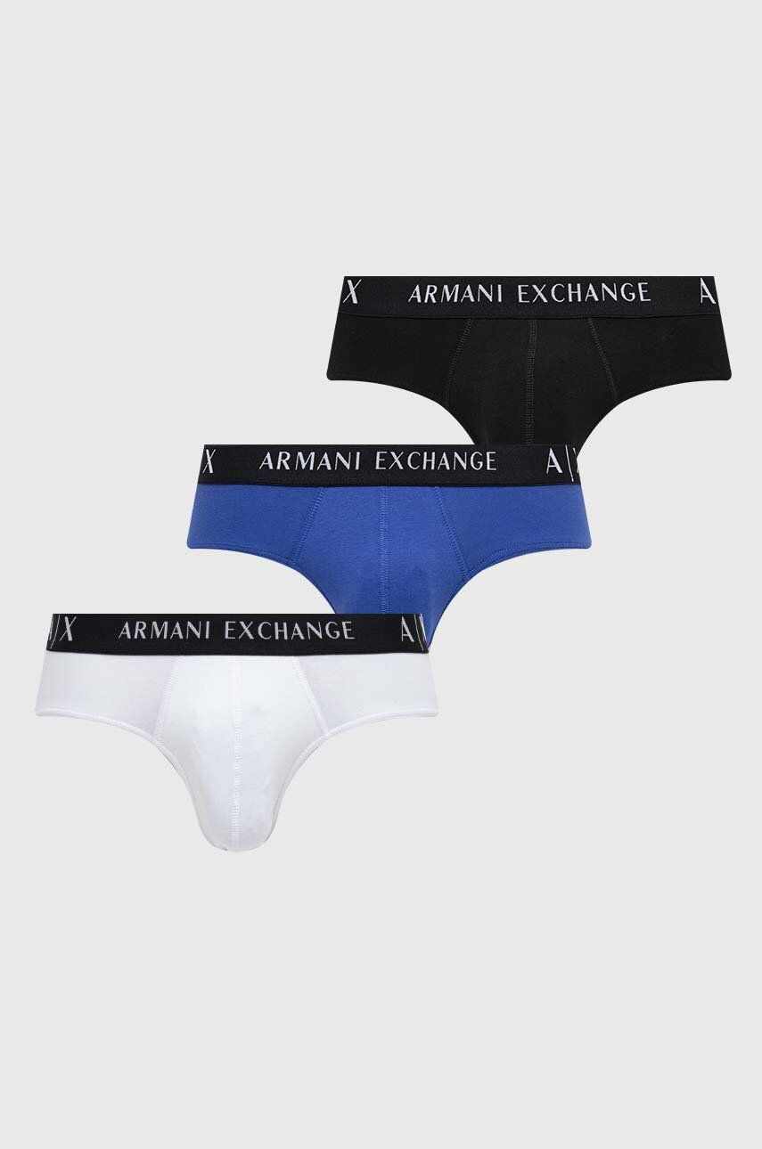 Armani Exchange slip 3-pack barbati, culoarea alb