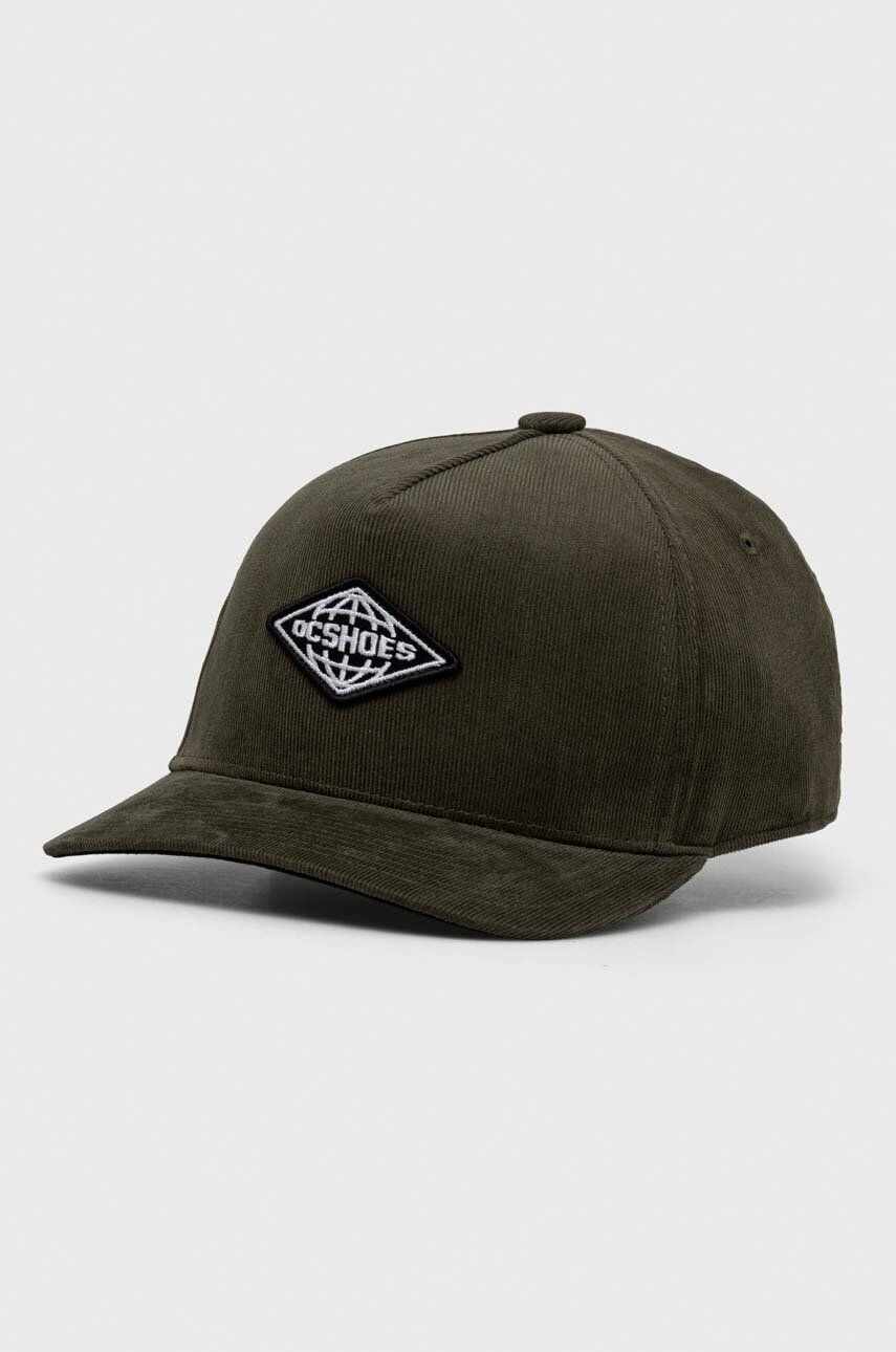 DC șapcă de baseball din bumbac culoarea verde, cu imprimeu