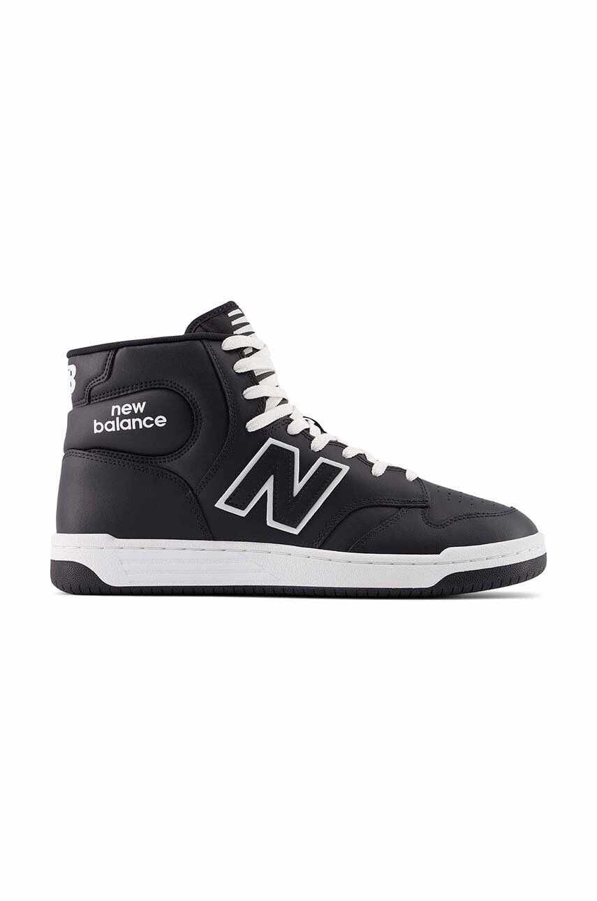 New Balance sneakers din piele BB480COB culoarea negru