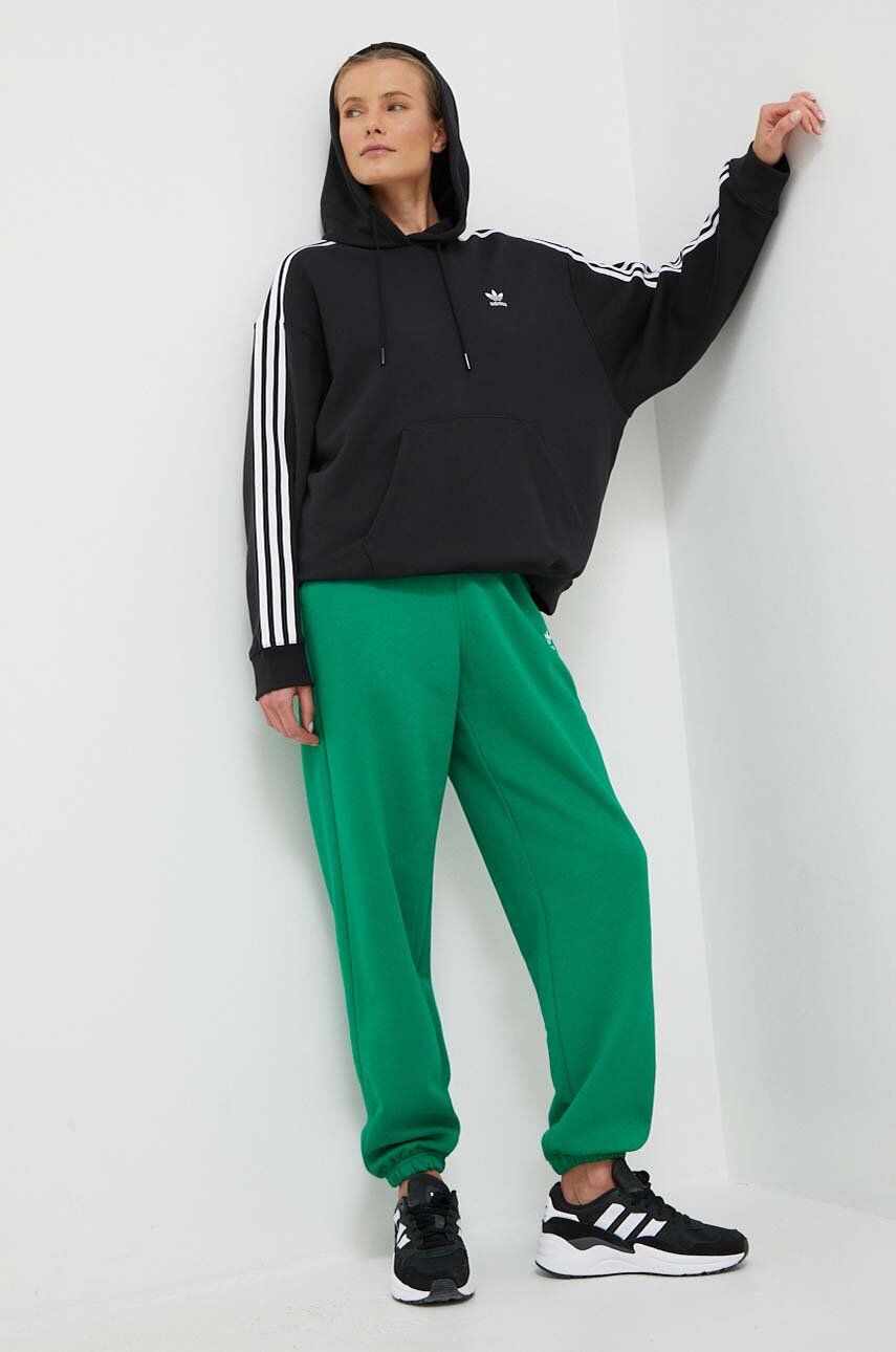 adidas Originals pantaloni de trening culoarea verde, neted