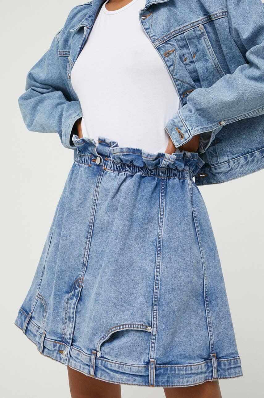 Moschino Jeans fusta jeans mini, evazati