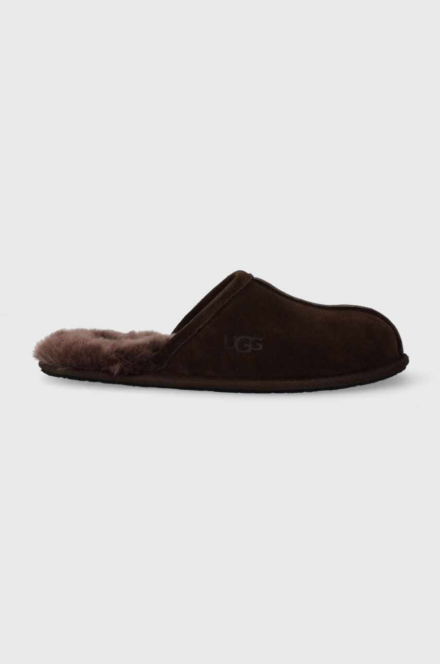 UGG papuci din piele intoarsa Scuff culoarea maro, 1101111