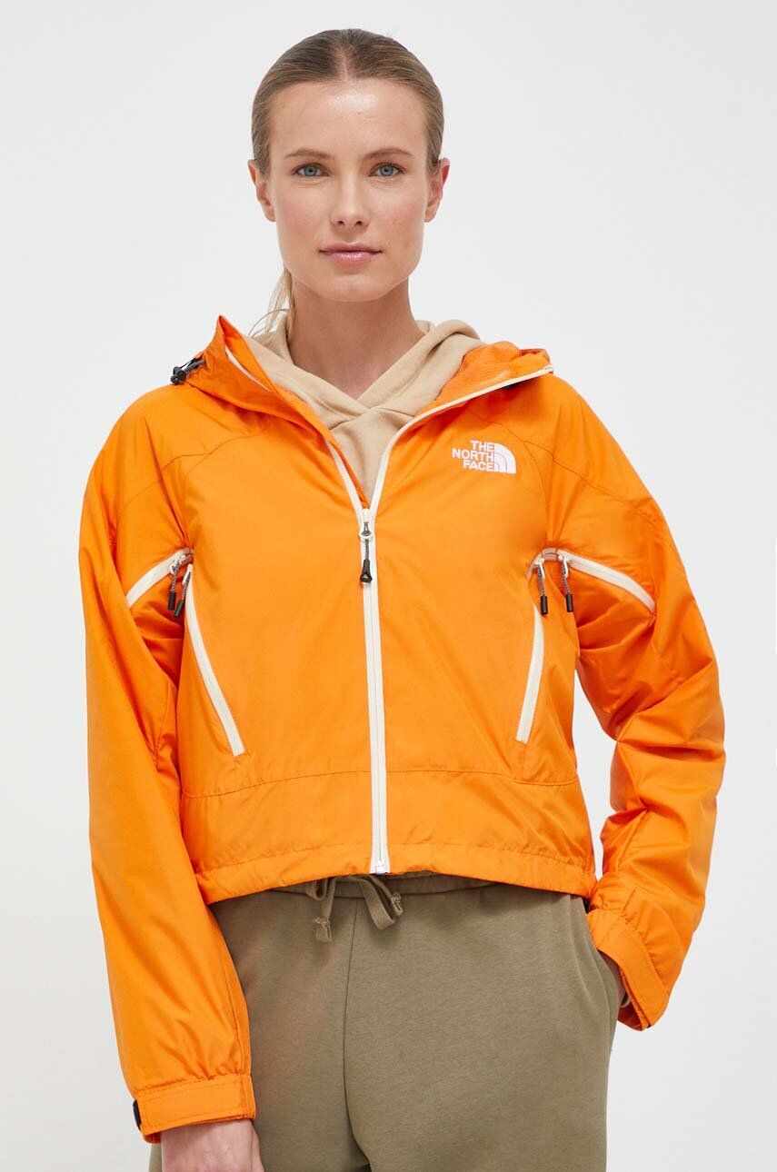 The North Face geaca femei, culoarea portocaliu, de tranzitie