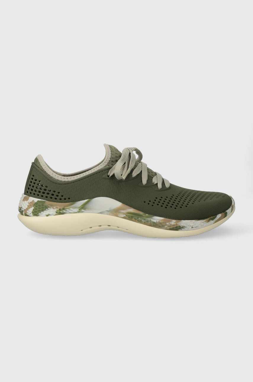 Crocs sneakers Literide 360 Marbled culoarea verde, 207633