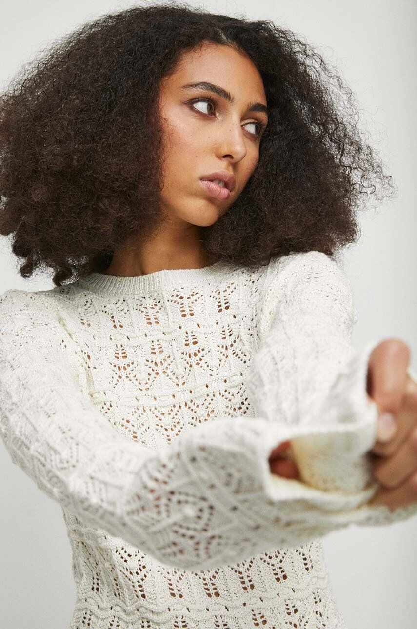 Medicine pulover femei, culoarea bej, light