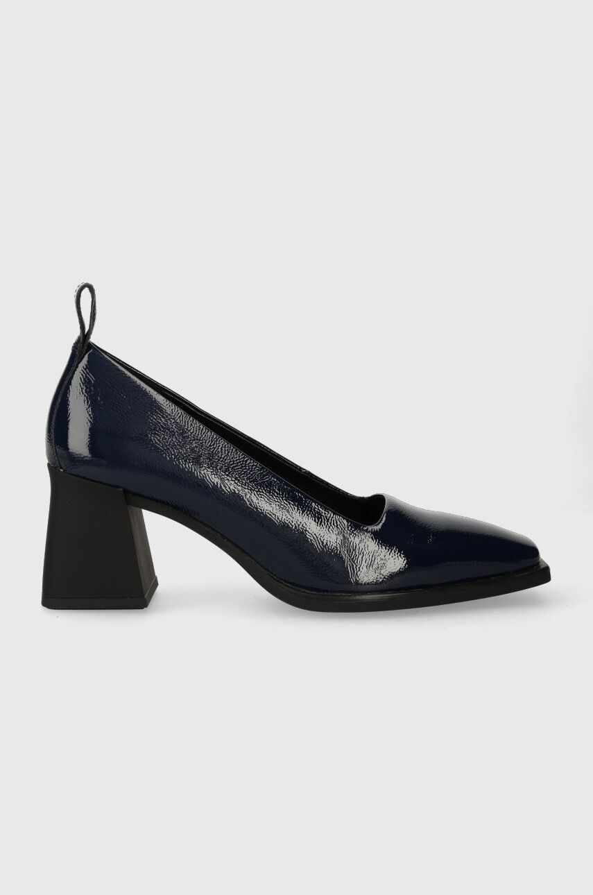 Vagabond Shoemakers pantofi de piele HEDDA culoarea albastru marin, cu toc drept, 5303.160.64
