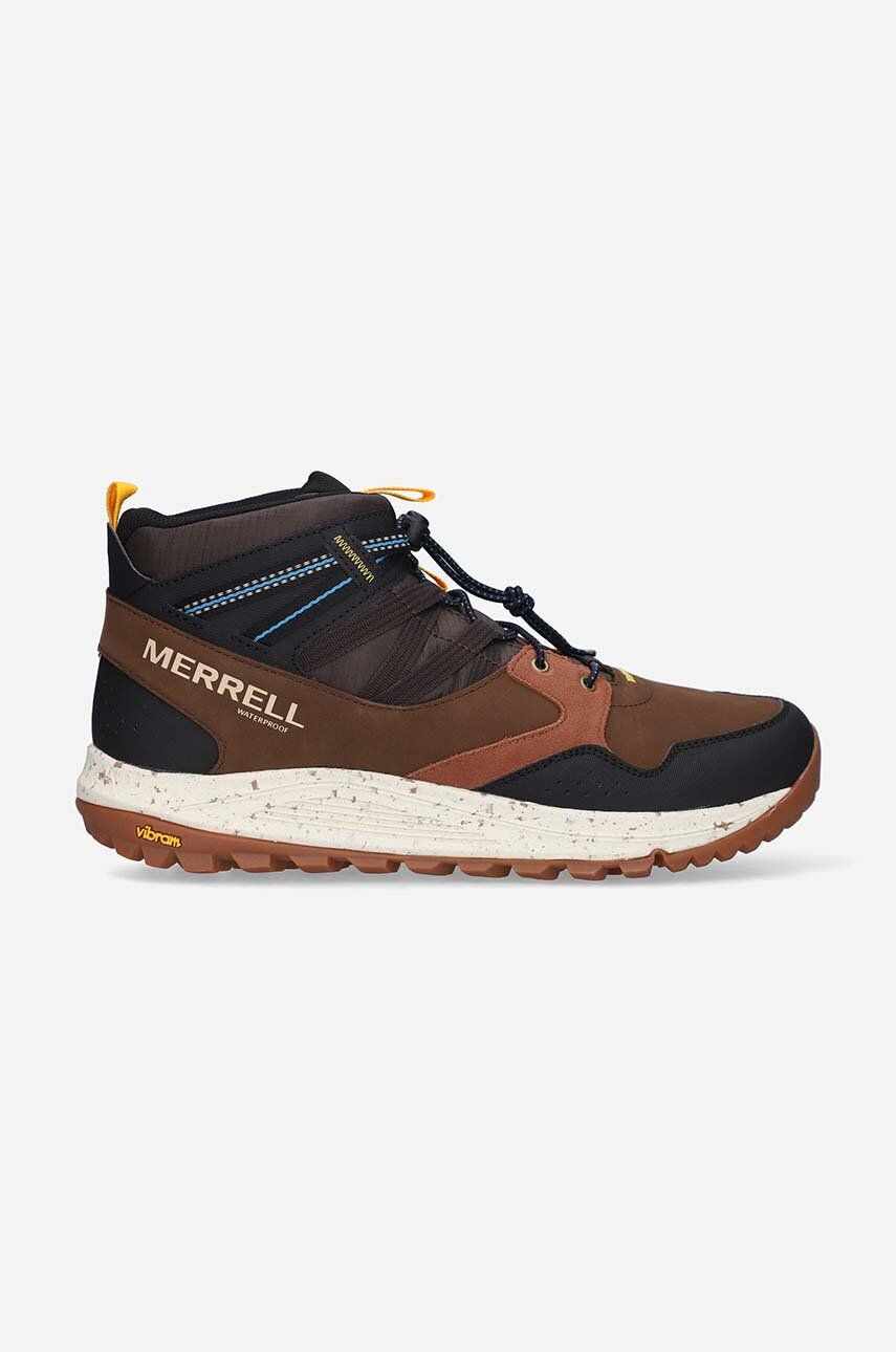 Merrell pantofi Nova Sneaker Boot Bungee barbati, culoarea maro, Merrell Nova Sneaker Boot Bungee Wp J067111