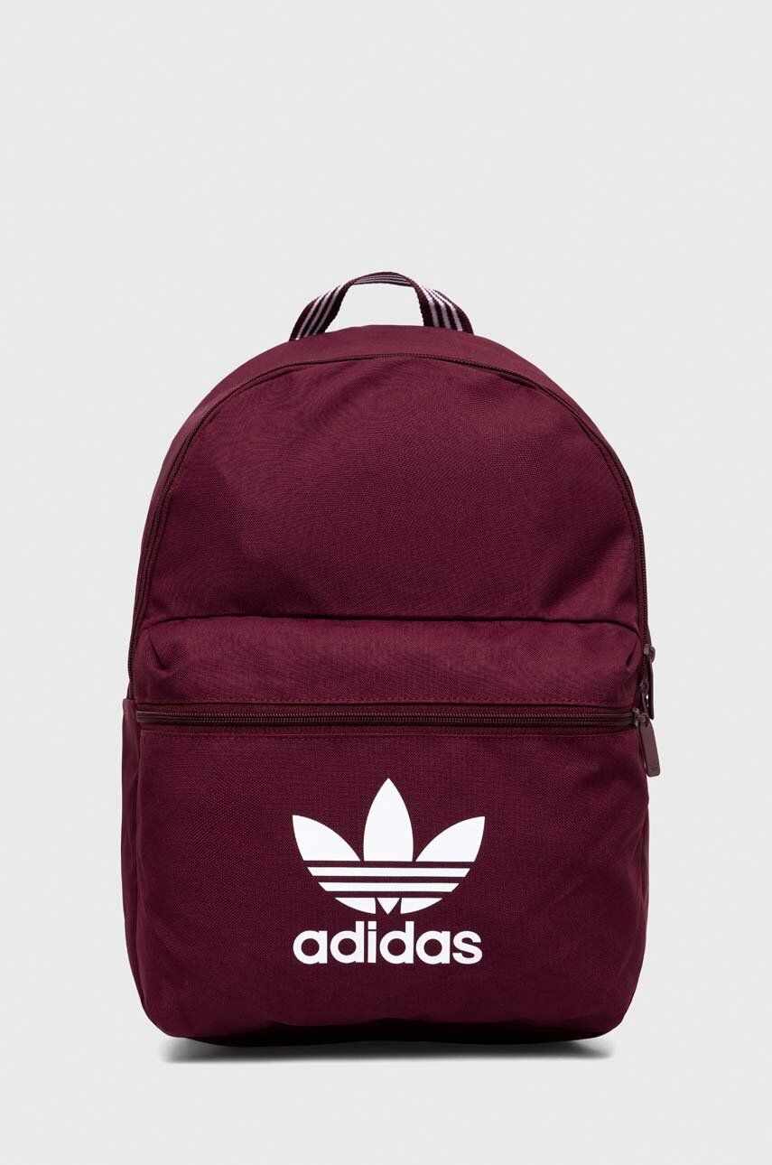 adidas Originals rucsac culoarea bordo, mare, cu imprimeu