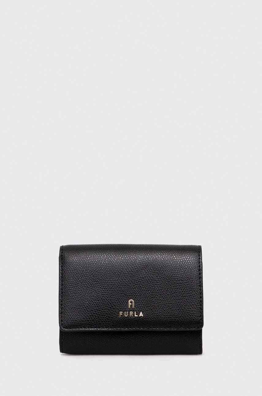 Furla portofel de piele femei, culoarea negru