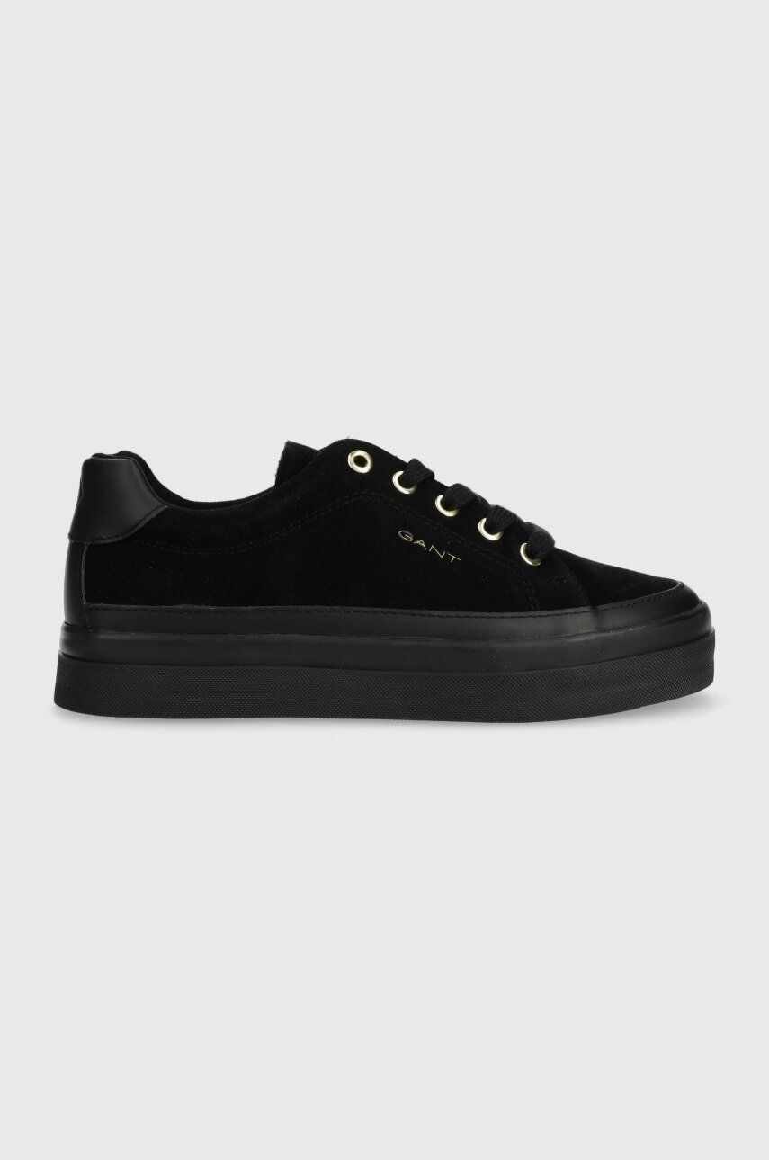 Gant sneakers din piele intoarsă Avona culoarea negru, 27533321.G00