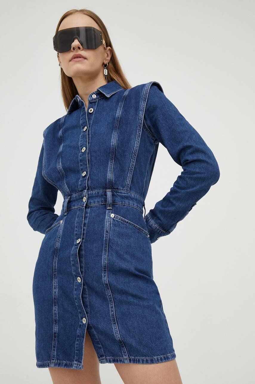 Karl Lagerfeld Jeans rochie jeans mini, evazati