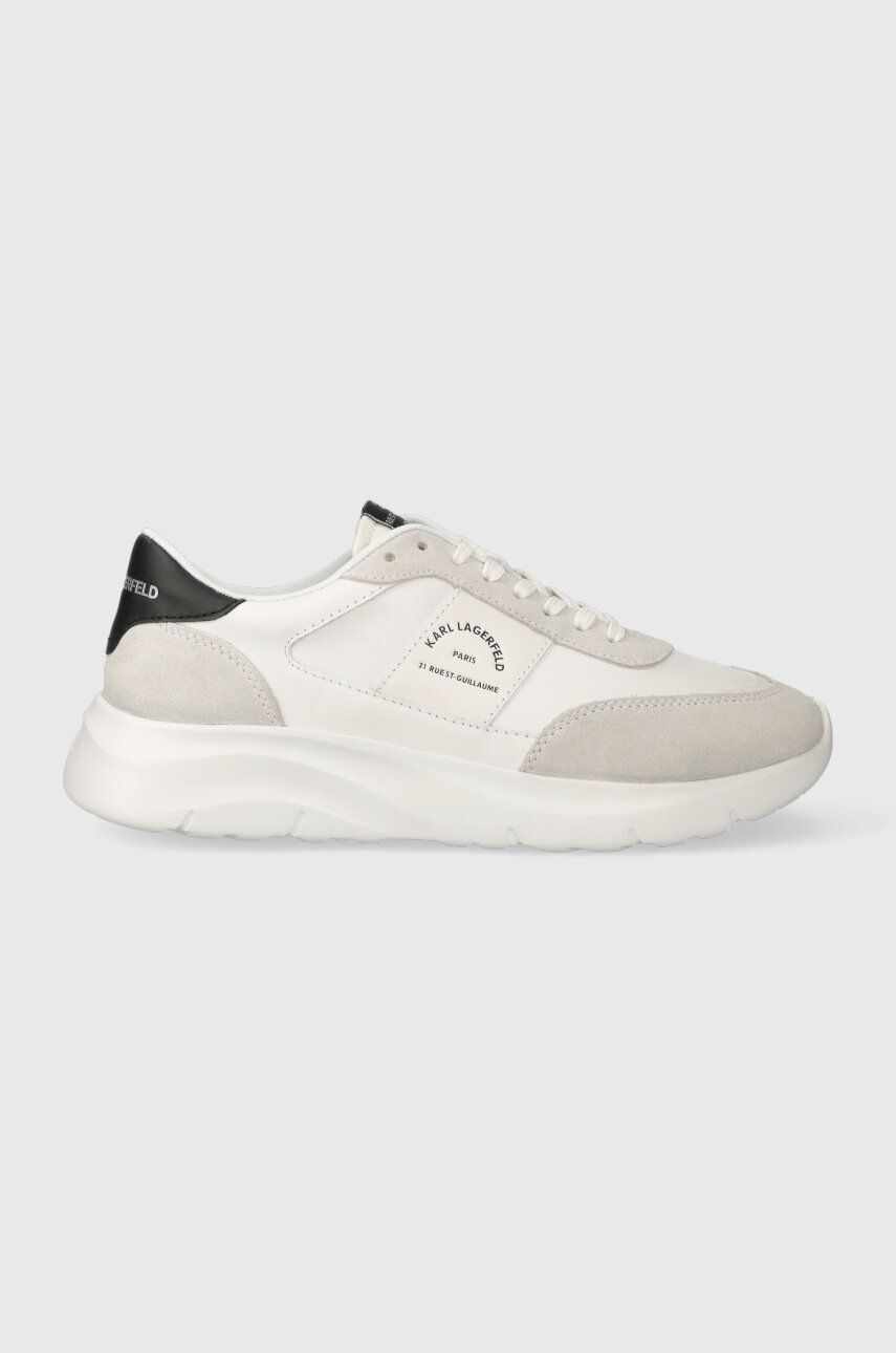 Karl Lagerfeld sneakers din piele SERGER KC culoarea alb, KL53638