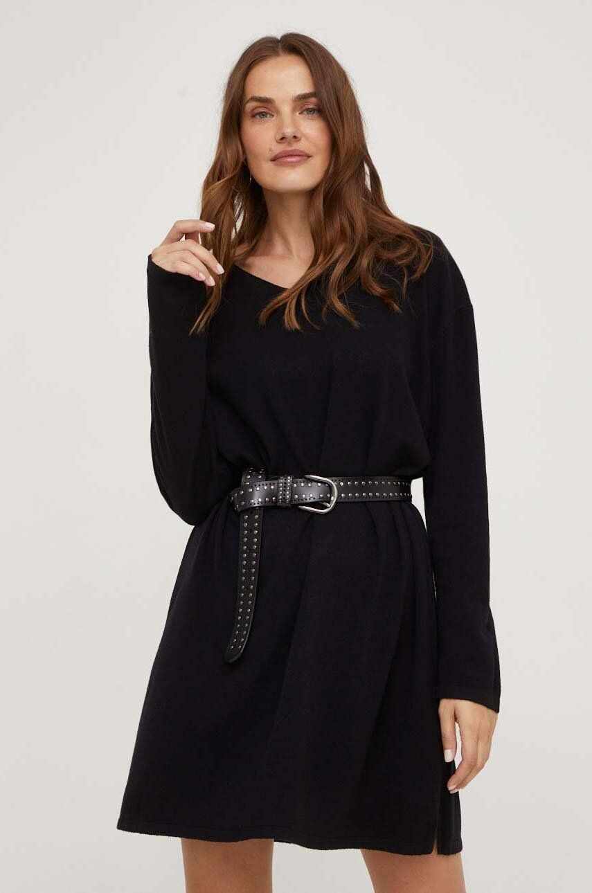 Answear Lab rochie culoarea negru, mini, oversize