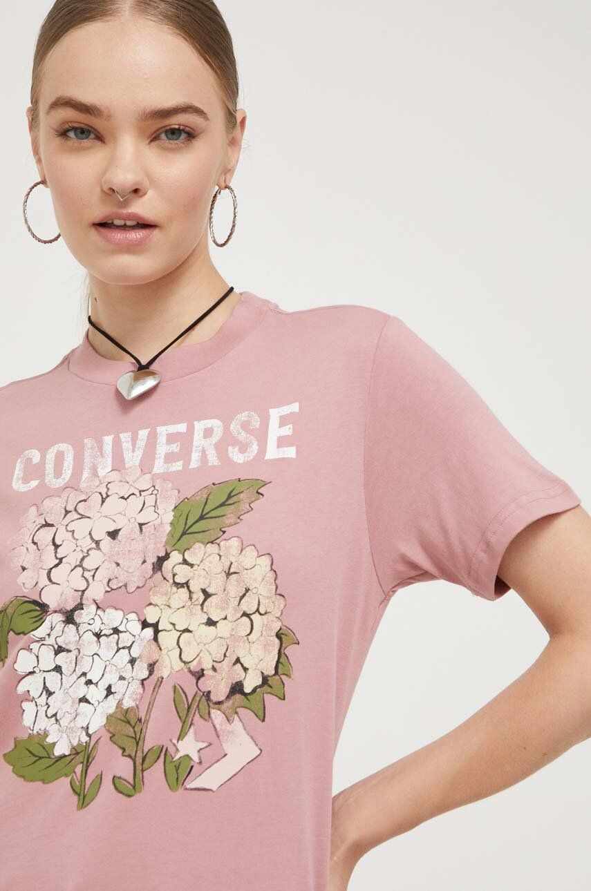 Converse tricou din bumbac culoarea roz
