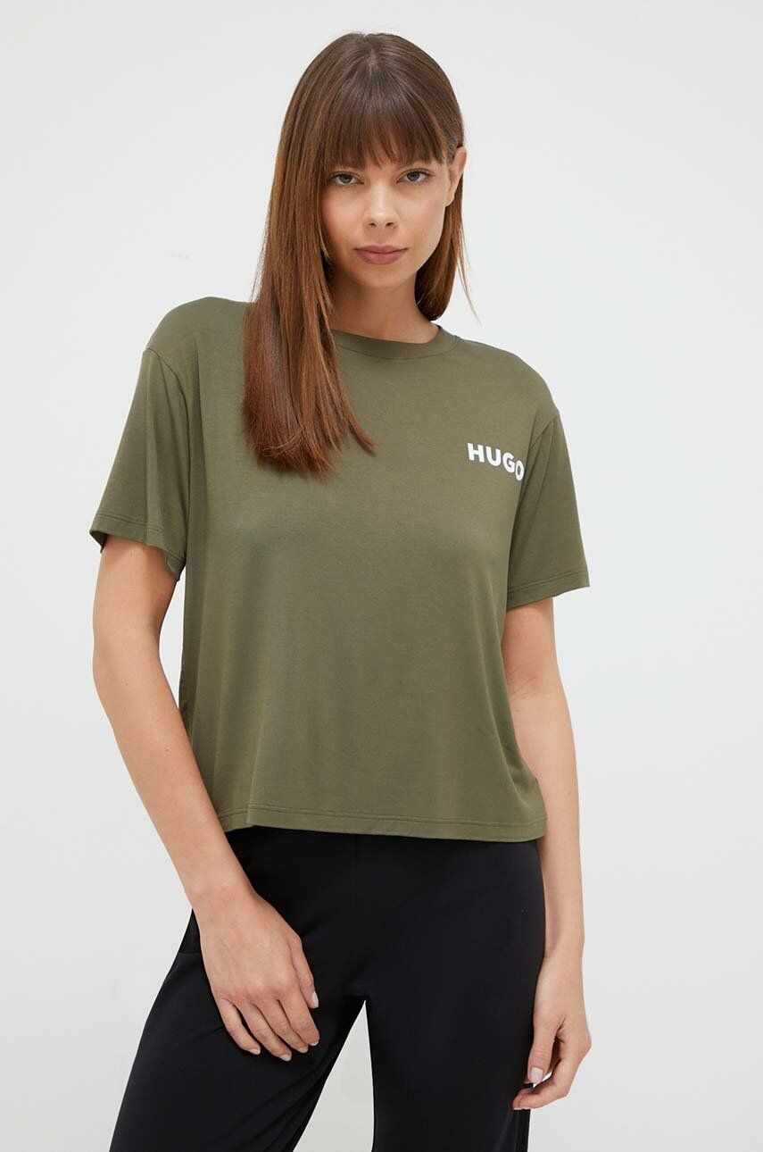 HUGO tricou lounge culoarea verde