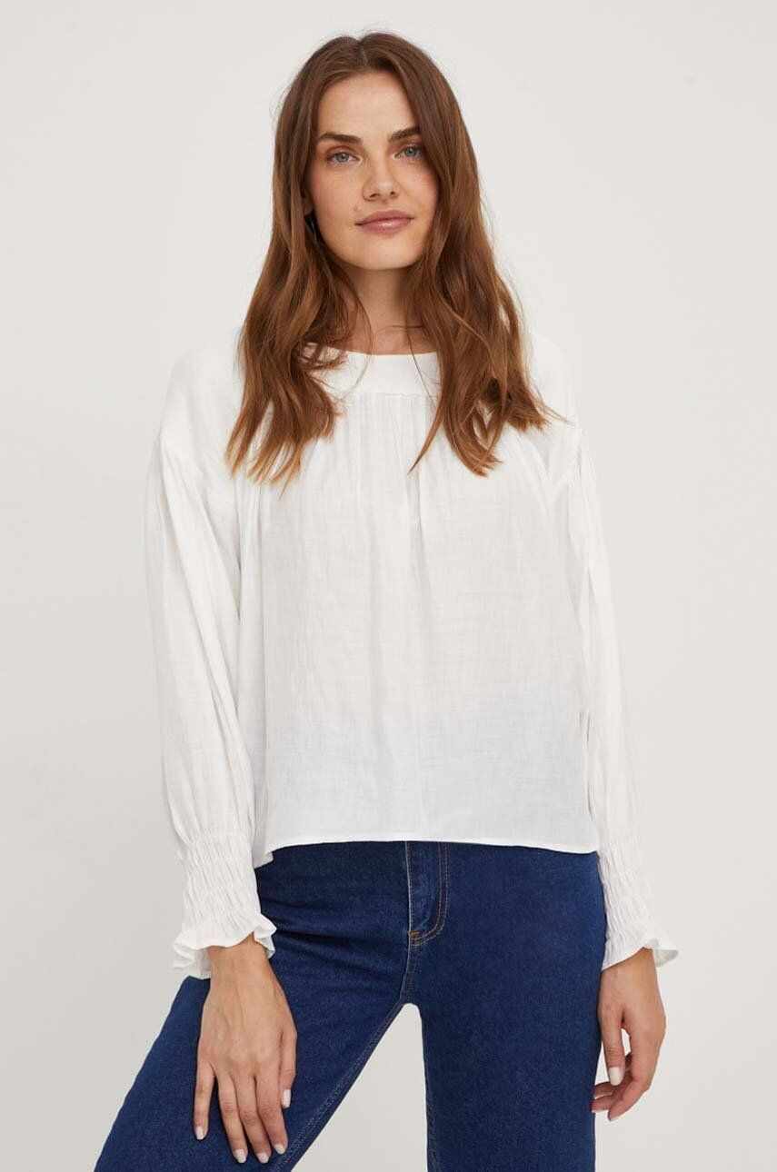 Answear Lab bluza X limited collection NO SHAME femei, culoarea alb, neted