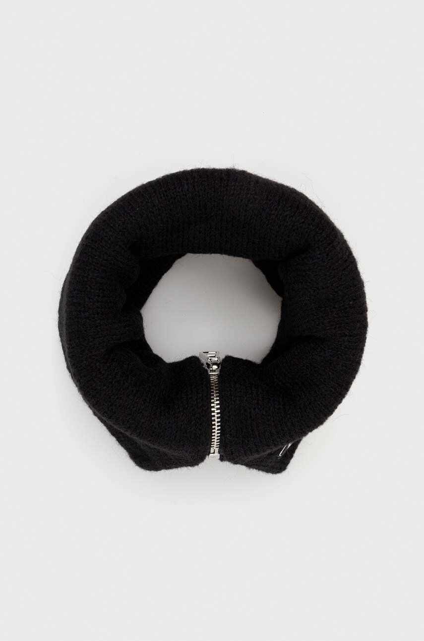 Karl Lagerfeld fular din amestec de lana culoarea negru, neted