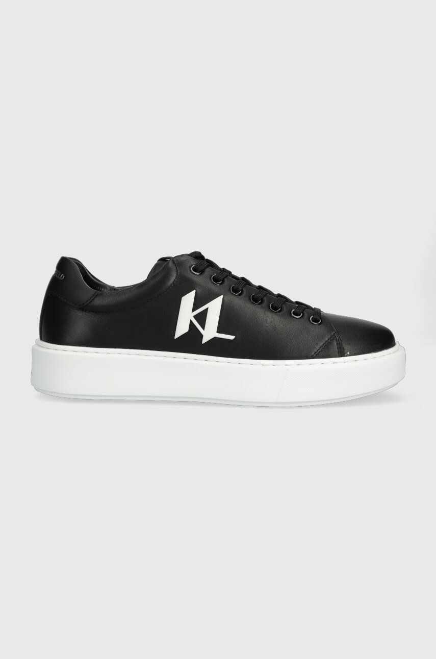 Karl Lagerfeld sneakers din piele MAXI KUP culoarea negru, KL52215