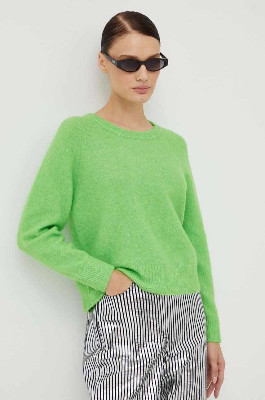Samsoe Samsoe pulover de lana femei, culoarea verde, light