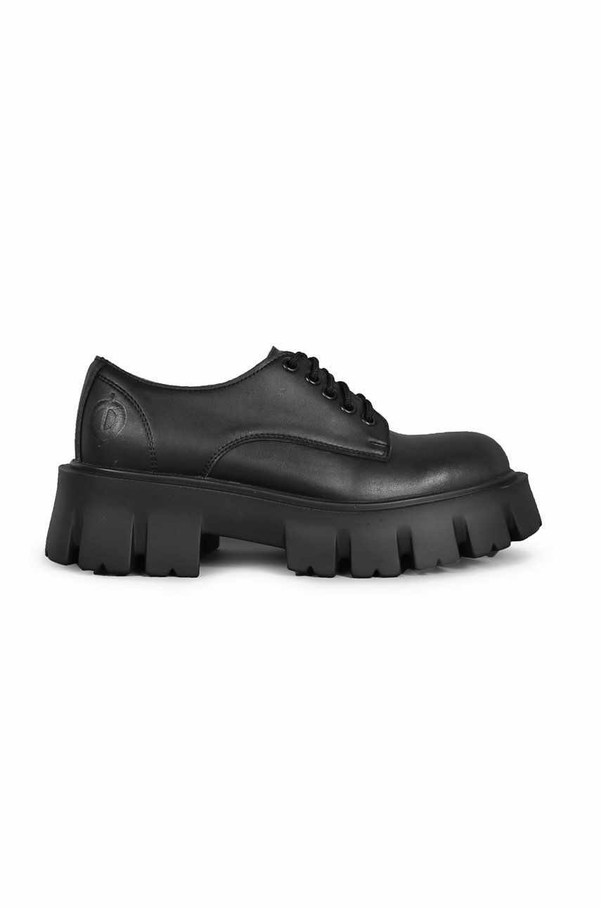 Altercore Pantof DEIDRA VEGAN femei, culoarea negru, cu platformă