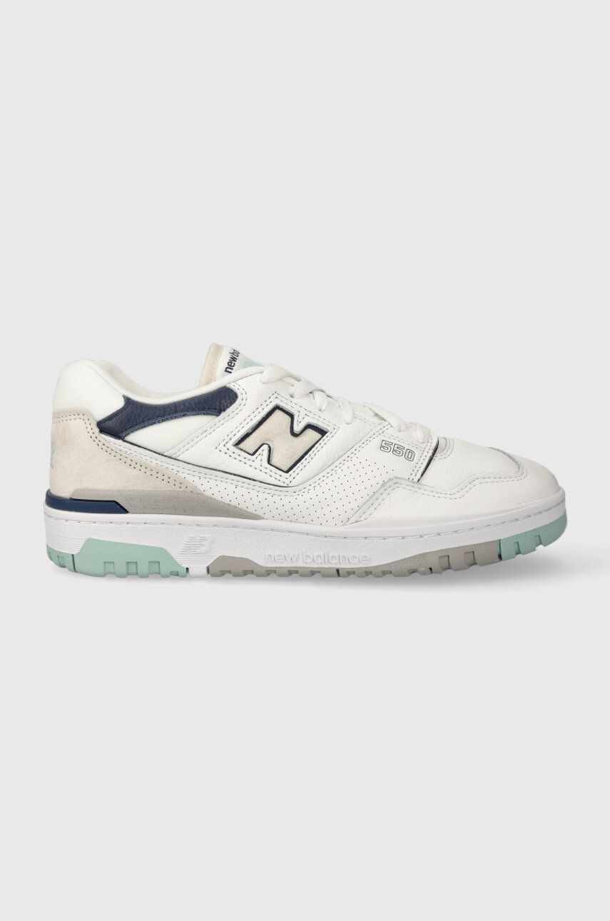 New Balance sneakers din piele BB550WCA culoarea alb