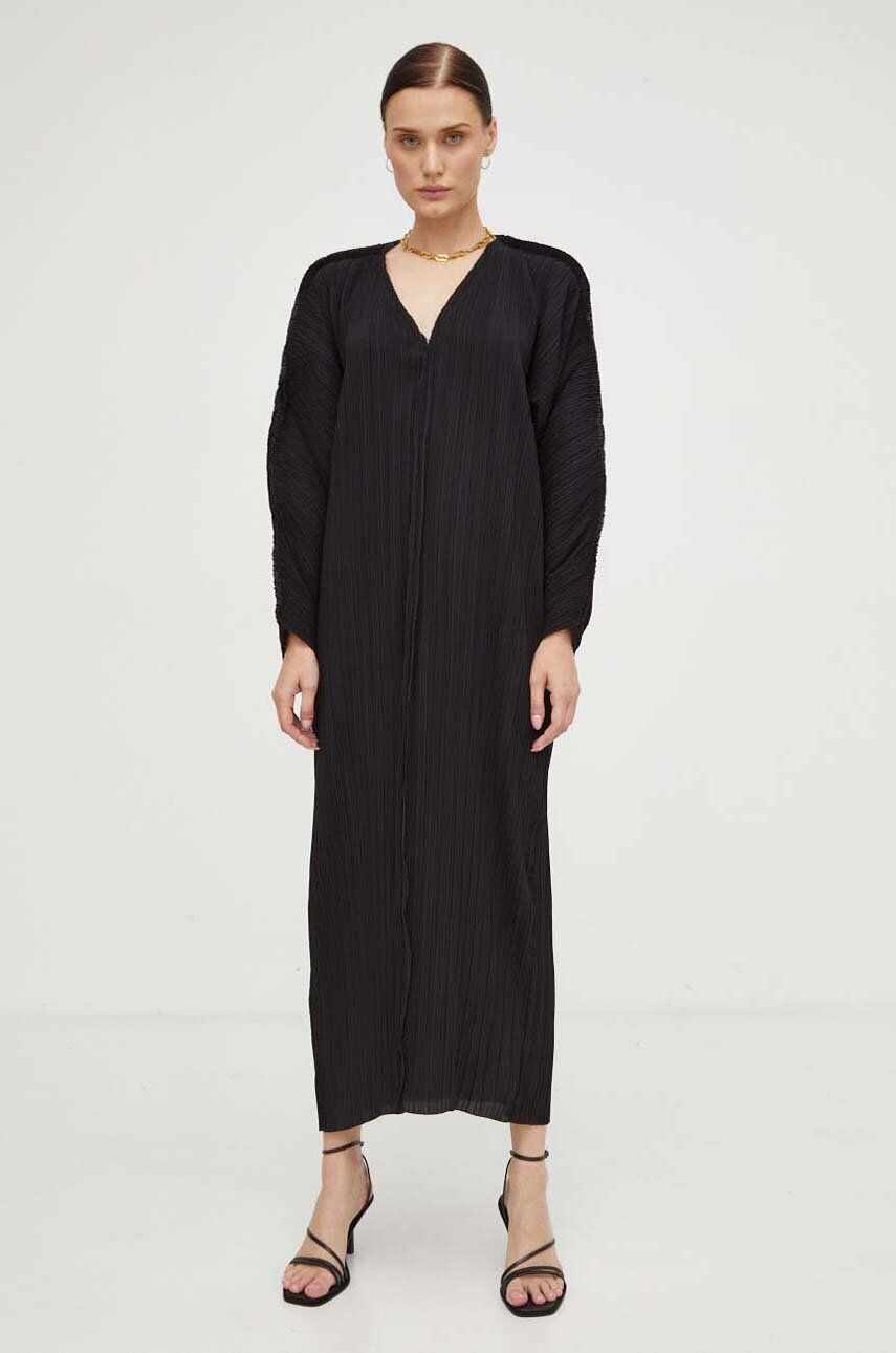 By Malene Birger rochie culoarea negru, midi, oversize