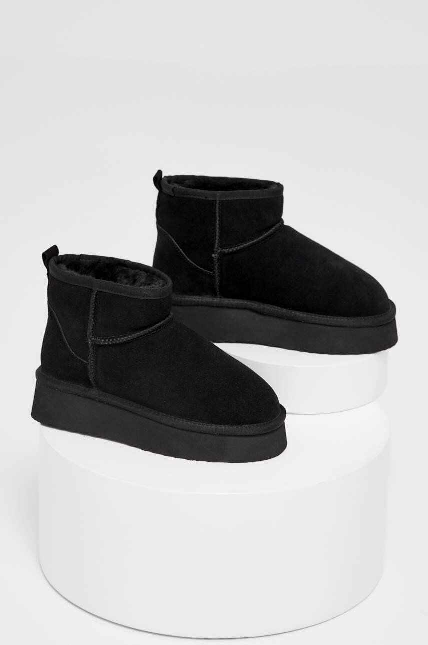 Answear Lab cizme de zapada din piele intoarsa culoarea negru