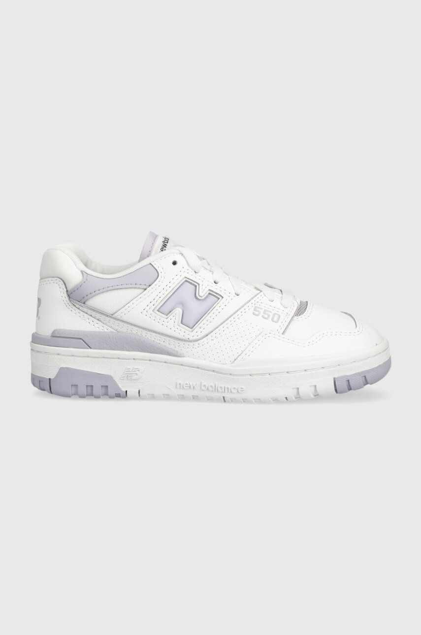 New Balance sneakers din piele BBW550BV culoarea alb