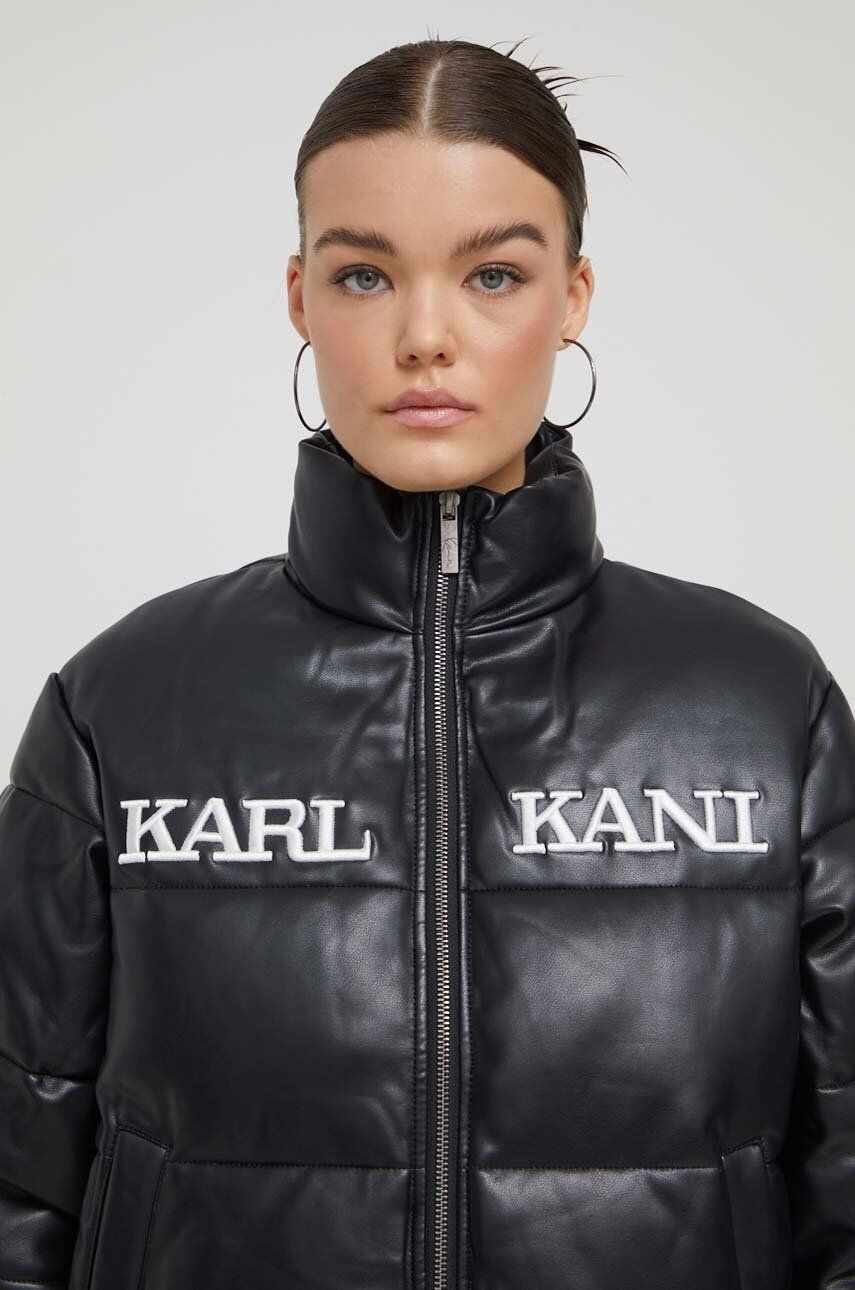 Karl Kani geaca femei, culoarea negru, de iarna