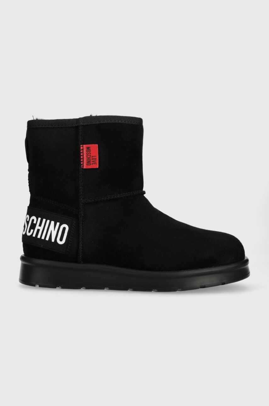 Love Moschino cizme de zapada din piele intoarsa WINTER30 culoarea negru, JA24423H0HJA5000