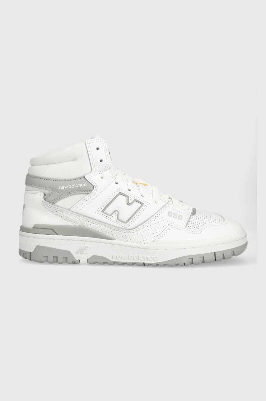 New Balance sneakers din piele BB650RVW culoarea alb