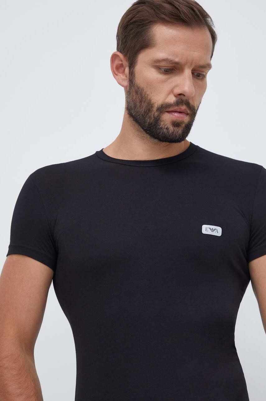Emporio Armani Underwear tricou lounge culoarea negru, neted