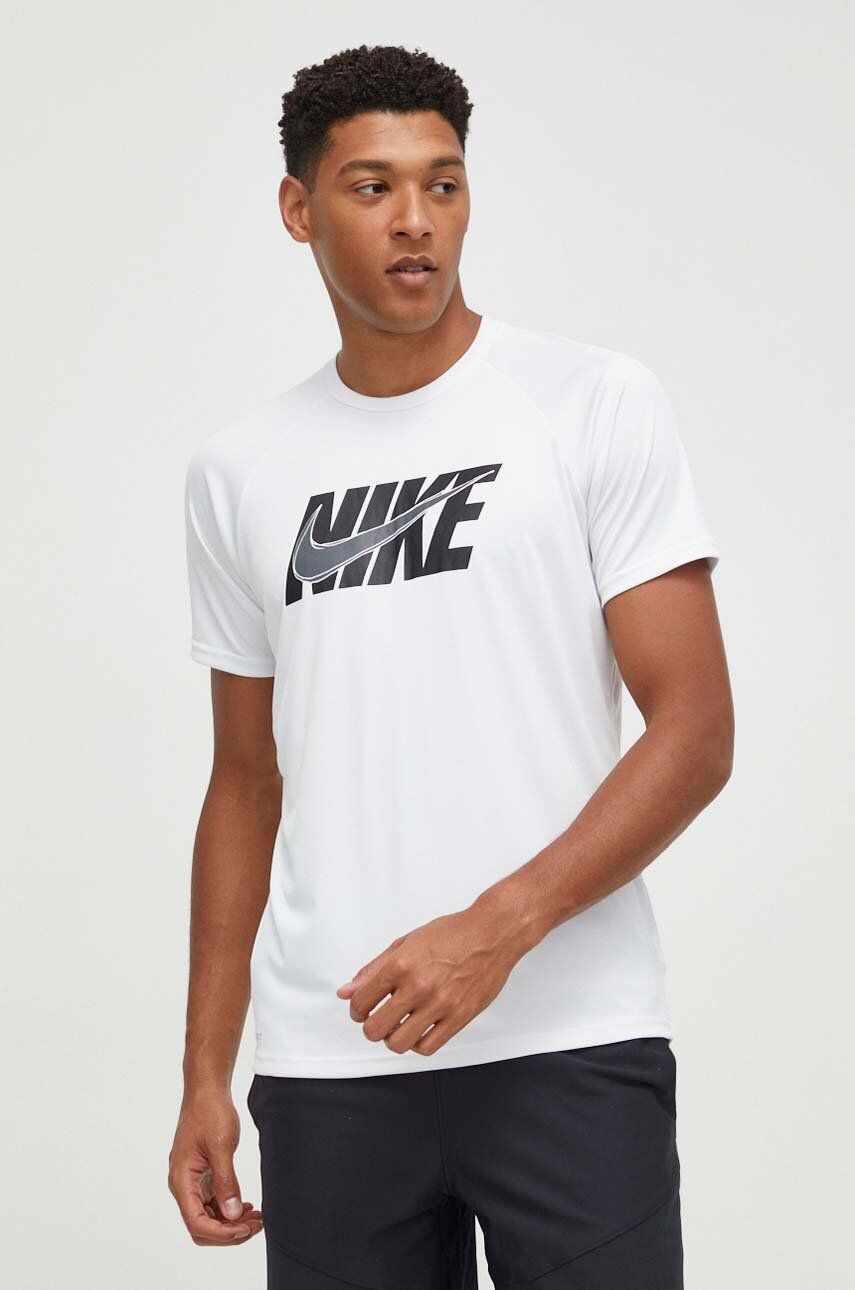 Nike tricou de antrenament culoarea alb, cu imprimeu
