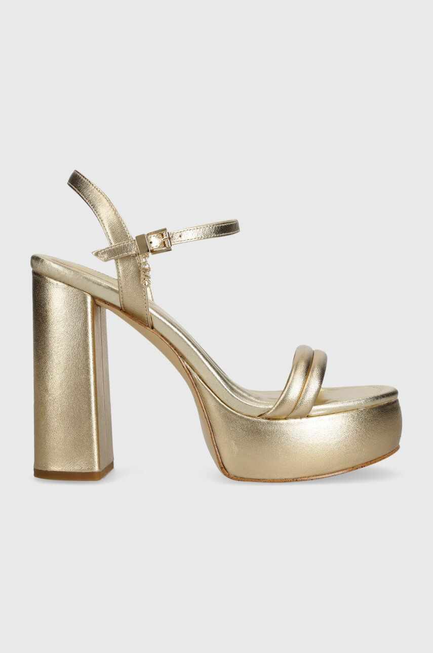 MICHAEL Michael Kors sandale de piele Laci culoarea auriu, 40H3LCMS1M