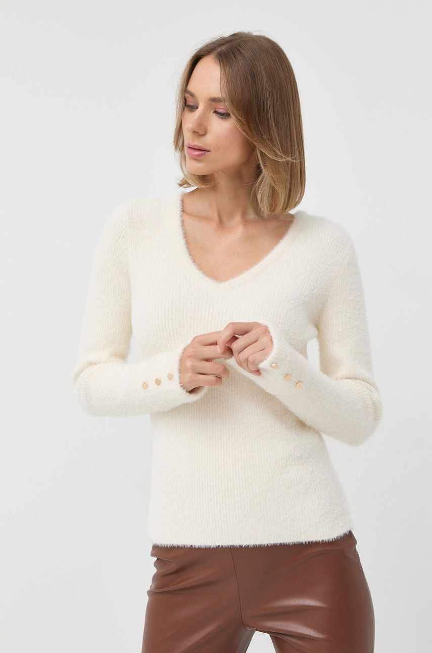 Morgan pulover femei, culoarea alb, light